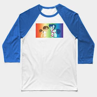 rainbow Curly Winds and Wiz Kid ponies dressed Baseball T-Shirt